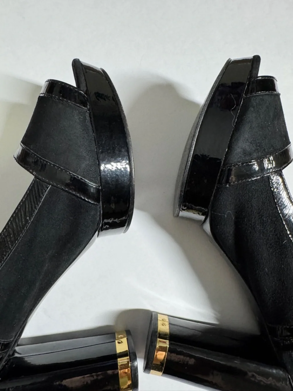 Tory Burch "Gemma" Suede/Patent Leather Women's Slingback Pumps 11M - Picture 8 of 13